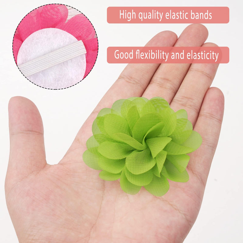 Yxiang 30 Pieces Dog Collar Flowers Bulk Pet Flower Bow Ties Multi-Color Dog Charms Flower for Cat Puppy Dog Collar Grooming Accessories 30 Colors - BeesActive Australia