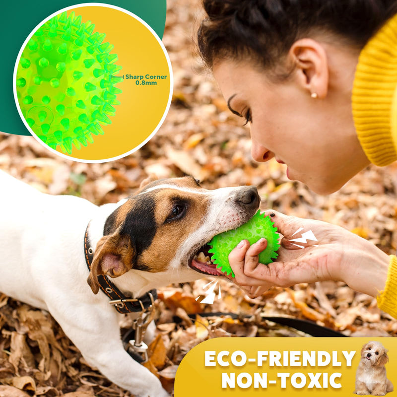 2 Different Functions Interactive Balls for Dogs 2.5” Squeaky Dog Balls Toys and Puppy Teething Chew Toy Balls for Small Dogs Dog Balls for Clean Teeth and Training （5Pcs） 5pcs - BeesActive Australia
