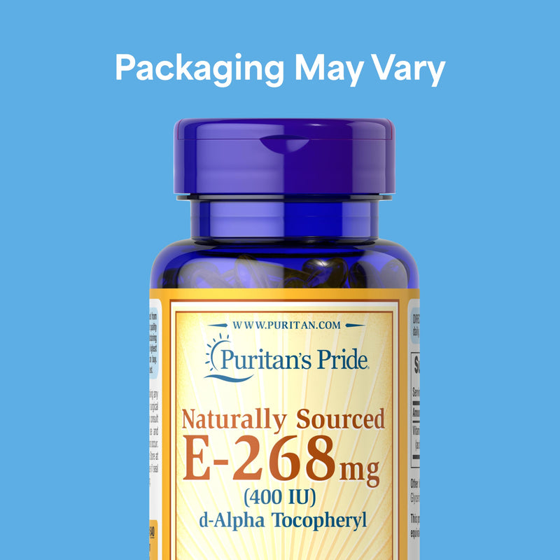 Puritan's Pride Vitamin E-268mg D-Alpha Tocopheryl, 100 Softgels