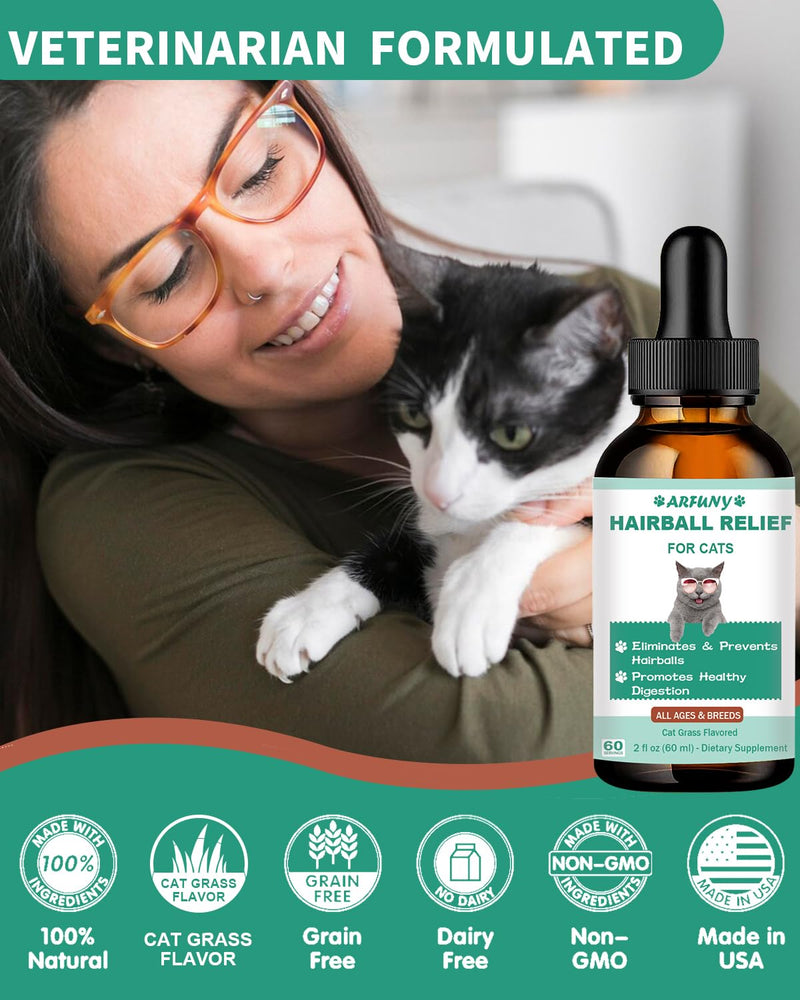 SANTKOL Anti-Hairball Cat | Dissolving Hairballs Cat | Promotes elimination of hairballs | Supports the cat's intestines and healthy digestion With cat grass, inulin, probiotics, vitamins - BeesActive Australia