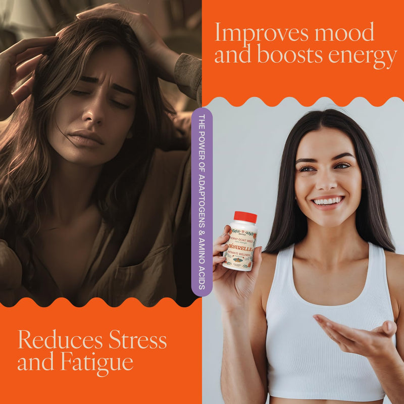 Female Libido Booster for Women Fast Acting with Tribulus Terrestris - Hornygoatweed for Women, Mood Support Supplement Enhancer Pills with Maca Root - 60ct Desirelle 60 Count (Pack of 1)