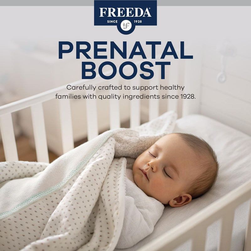 FREEDA Mini Prenatal Vitamins for Pregnant Women – 240 Tiny Tablets | Supports Mother & Baby Nutrition – Includes Methylfolate, Calcium, & Essential Nutrients – Vegan, Kosher, Easy-to-Swallow 250 Count (Pack of 1)