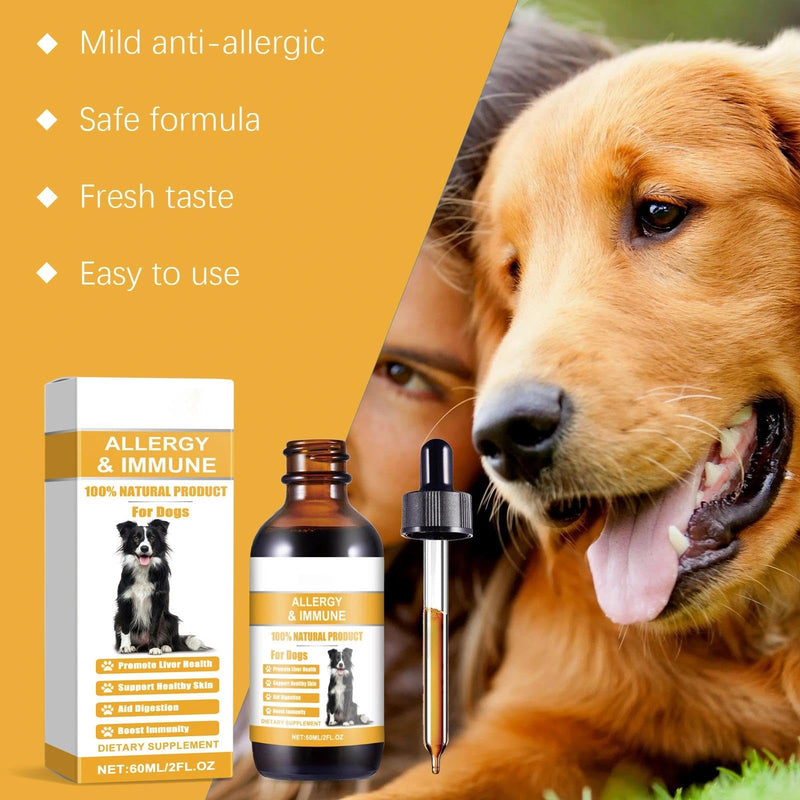 Yeast Infection Treatment for Dogs - Fast-Acting Itchy Skin & Ear Care Solution, Dog Ear Infection Treatment, Allergies Itching Relief, 60ml Formula