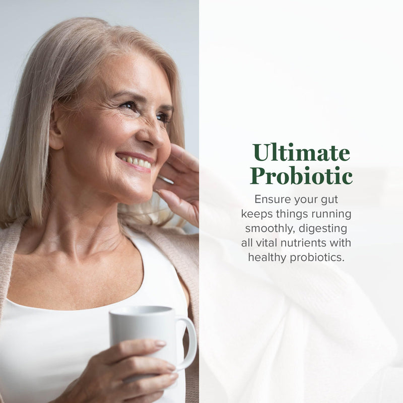 Ultimate Probiotic 100 Billion CFU with Prebiotics, Gut Health (60 Count) | Global Healing Probiotic Blend Supplement Digestive Gut Health Men & Women