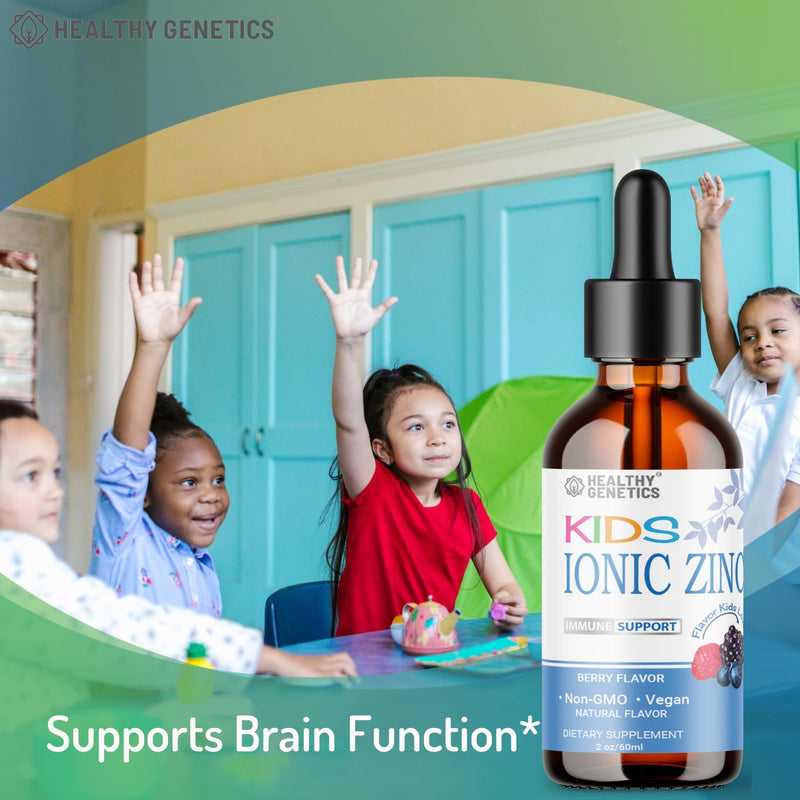 Ionic Liquid Zinc Drops for Kids & Toddlers | 30 Day Supply | Zinc Sulfate | Immunity, Mood, Brain Thyroid | 2 Oz