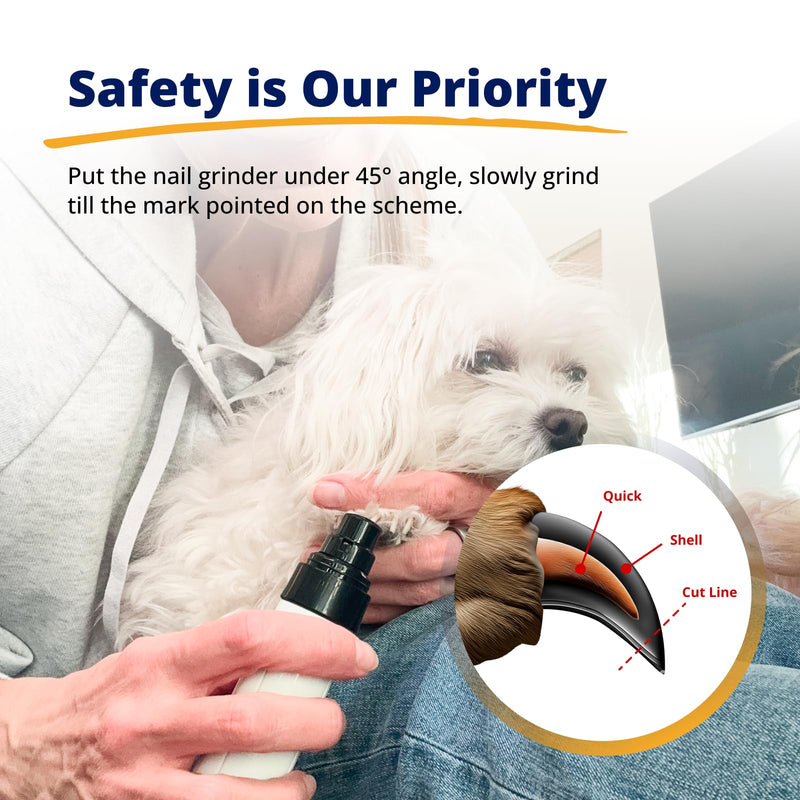 Silent Groom Pro Pet Nail Grinder | Whisper Quiet Claw Trimmer for Dogs, Cats and Other Animals | Safe & Stress Free Nail Grooming, Ideal for Sensitive Dogs of All Breeds & Sizes