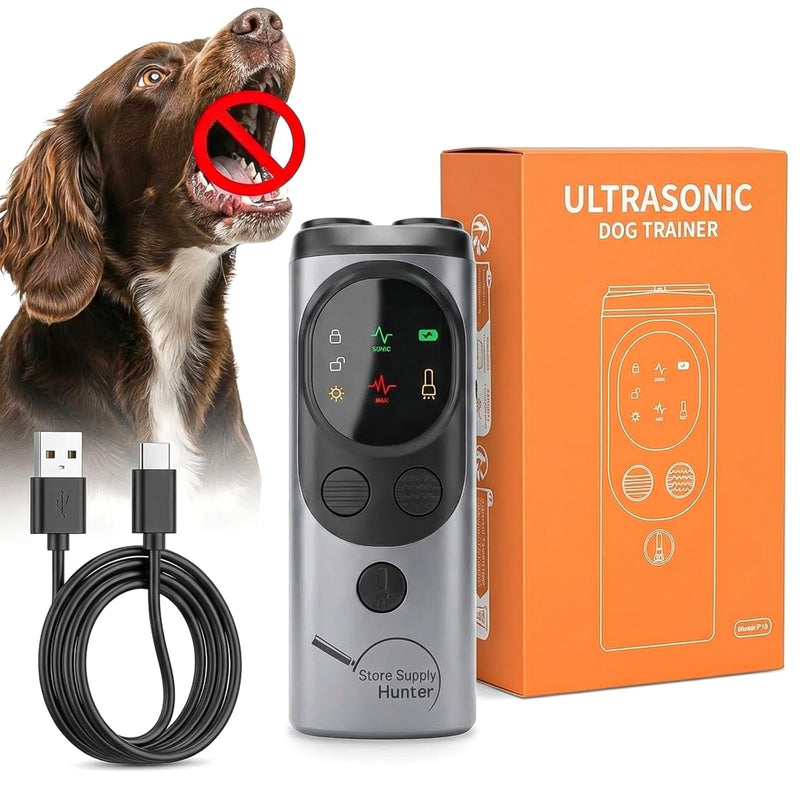 Dog Bark Deterrent Devices – Dog Training Device for All Breeds, 3X Ultrasonic Dog Bark Deterrent for Indoor Outdoor, Compact, Rechargeable, Safe & Humane Dog Barking Silencer