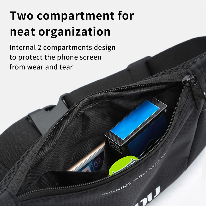 Fanny Pack for Men Women,waterproof Waist Bag Packs with Adjustable Strap, Slim Running Phone Holder Belt bag money belt for travel,Hiking,Workout,Running Gear Accessories（Black） black