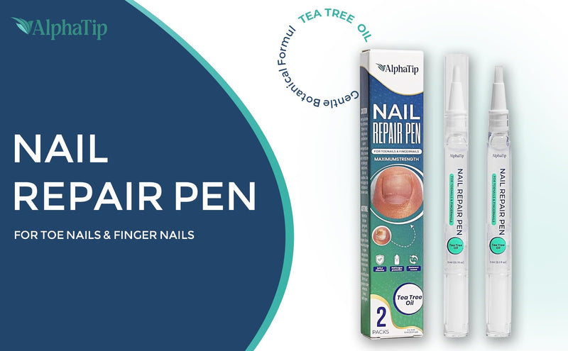Toenail Treatment & Nail Repair Pen, Nail Strengthener and Care Solution for Damaged, Brittle Nails – Gentle Botanical Formula, Easy Twist Pen – 2 Packs × 2 (4 Pens Total) 0.1 Fl Oz (Pack of 4)
