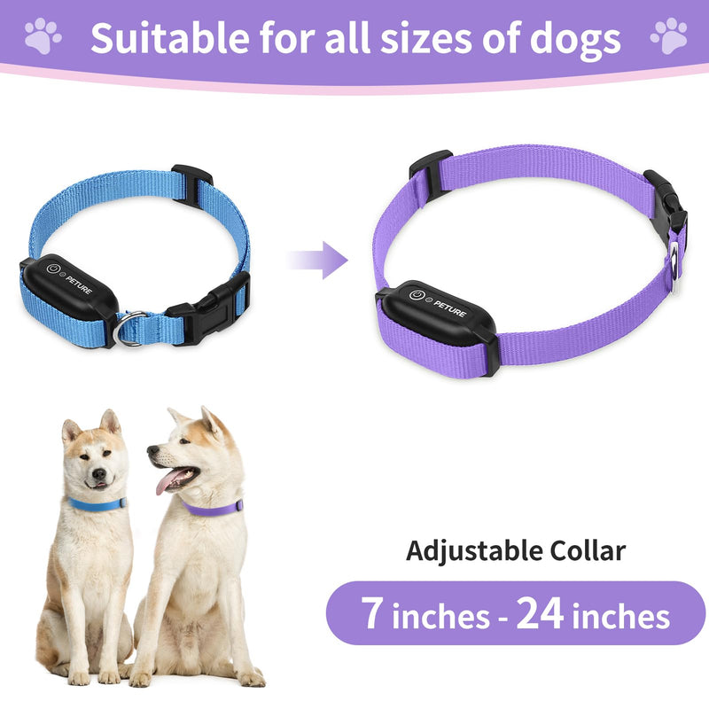 Replacement Collar for Shock Collar, Stylish & Comfortable Christmas Dog Collar 2 Pack, Compatible with PetSafe Bousnic Sportdog Garmin Dogtra Shock Collar Replacement Strap (Purple & Blue) - BeesActive Australia