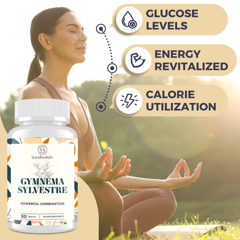 Sundhedsliv 16 in 1 Blxxd Sugr Effective Gymnema Sylvestre Supplement 2100MG | with Berberine, Cinnamon, Bitter Melon | Vitamins, Magnesium & Chromium | 2Pack 90 Count (Pack of 2)