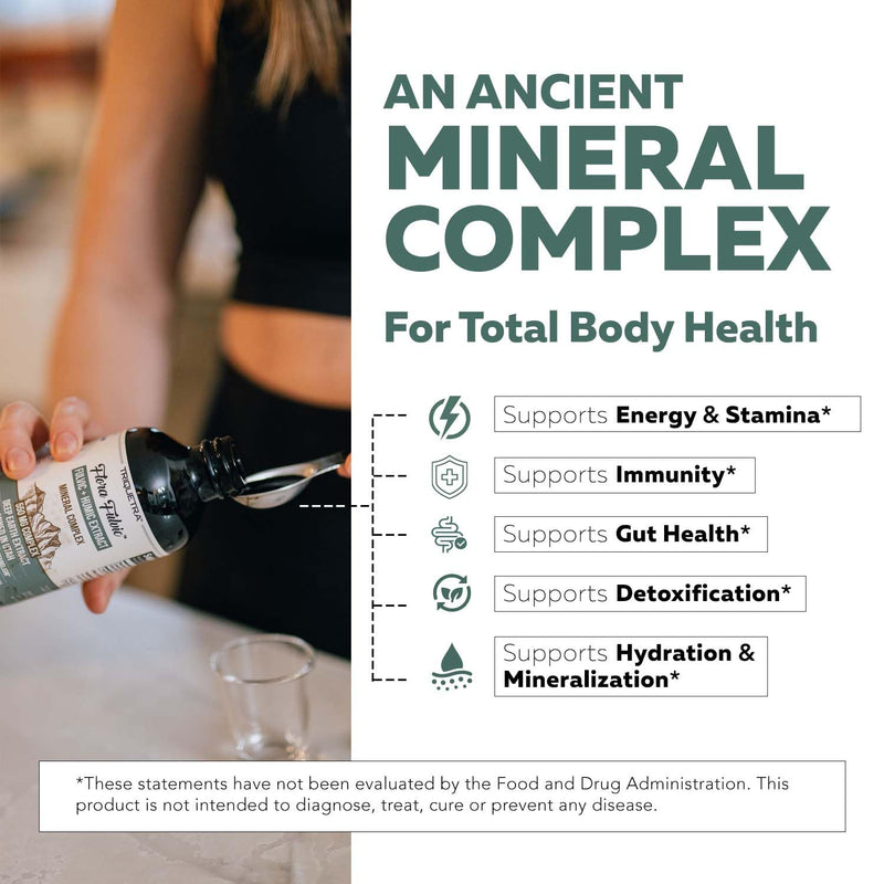 Flora Fulvic | Fulvic Acid + Humic Acid Complex – 550 mg |Mined in Utah, Prehistoric Deep Earth Extract | Immunity, Gut, Digestion – Natural Trace Mineral Complex, Fulvic Acid Supplement – 8 fl oz. - BeesActive Australia