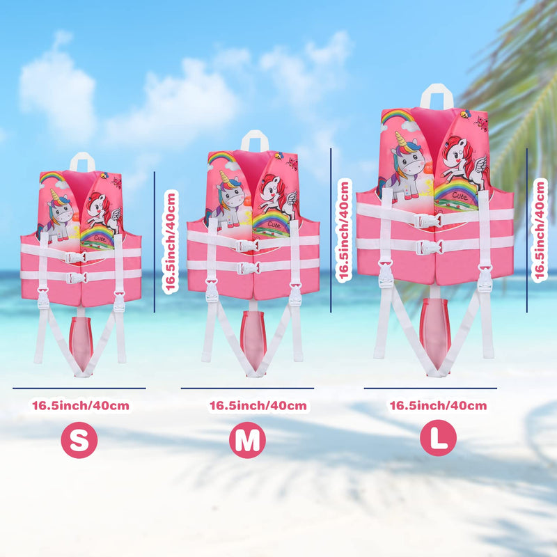Toddler Swim Vest, Kids Pool Float Jackets Baby Swim Float for Kids 20-70 lbs, Floaties Vest Swimming Aid for 1-7 Years Old Boys Girls Pink Large - BeesActive Australia