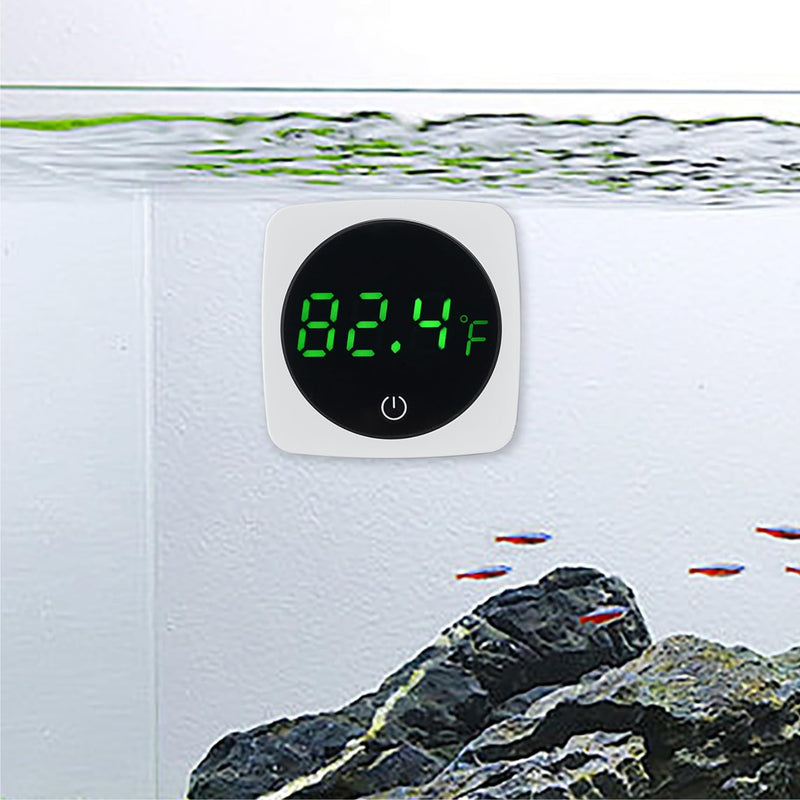Aquarium Thermometer, Digital Fish Tank Thermometer Stick On, LED Display ±0.9°F with Touch Button for Aquatic Pets, Fish, Betta Axolotl & Turtle (2) 2 - BeesActive Australia