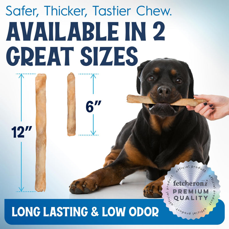 6" Collagen Sticks for Dogs – Low Odor Long-Lasting Bully Stick & Rawhide Alternative, Single Ingredient Beef Bone, High Protein Dental Treat, Vet Approved, Improves Joint Health – 20 Pack