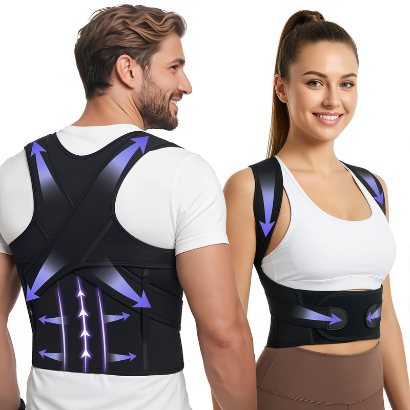 Back Brace Posture Corrector for Women and Men Vertical Alignment System, Lower Back Pain Relief, Back Straighter Instant Posture Corrector - Scoliosis （M） M-Back Brace - BeesActive Australia