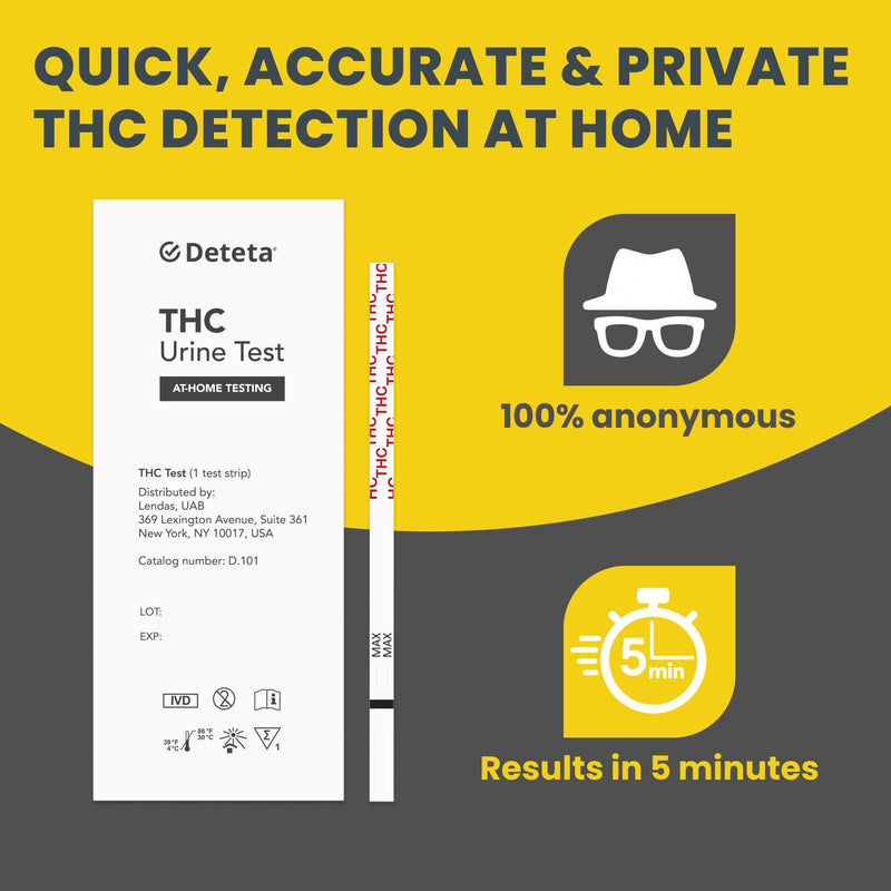 Home Marijuana Drug Test Kit, Highly Sensitive THC Drug Test Kit Marijuana/Weed, THC Drug Test Urine, Easy Home Drug Test Marijuana/THC Substance Abuse, 5 THC Test Strips/Sticks, 50 ng/ml 5 Count (Pack of 1) - BeesActive Australia