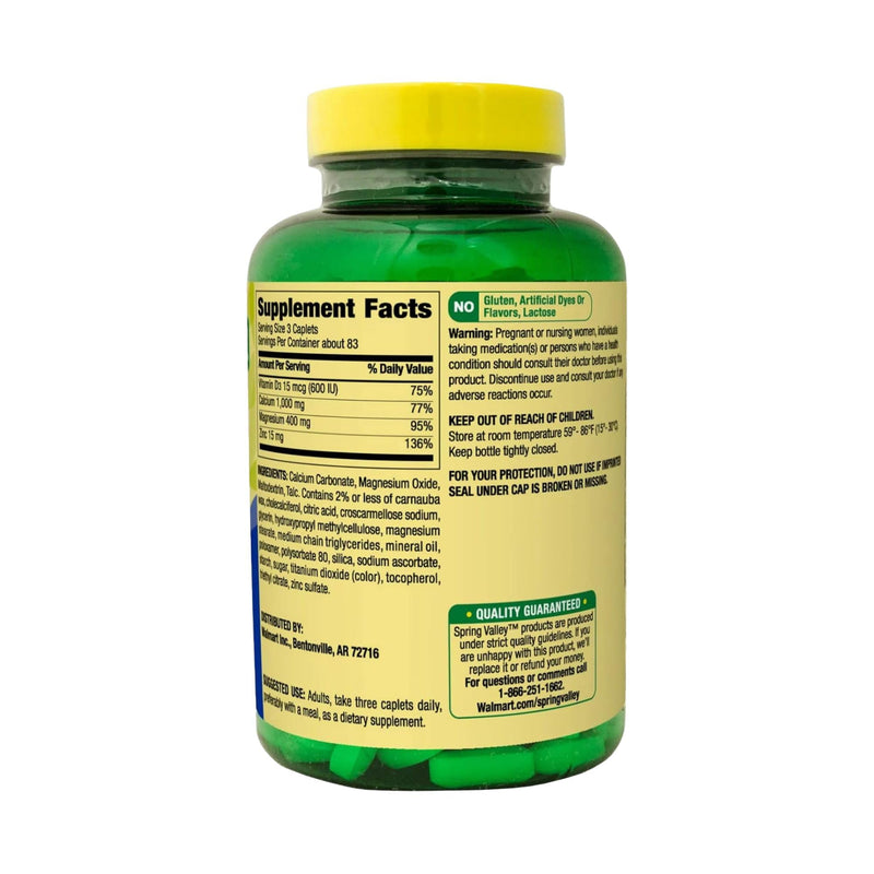 Calcium Magnesium Zinc with Vitamin D3 | Calcium Supplement | Calcium Magnesium Zinc | Calcium 600 mg with vitamin D3 | Calcium Magnesium Supplement + STS Sticker.