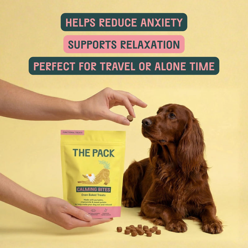 THE PACK Functional Treats: Vet-formulated, allergy-friendly Calming Bites - (8 x 100g packs) 8 x 100g packs