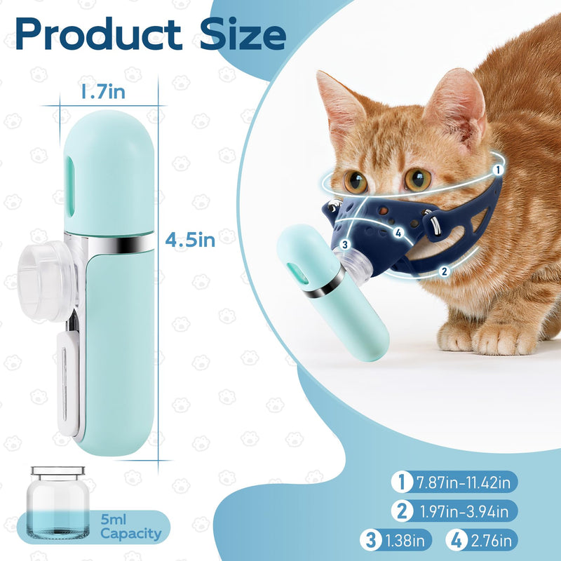 Cat Nebulizer, Pet Low Noise Nebulizer, Portable Handheld Nebulizer of Mist with Mask, Cat Inhaler for Travel or Home Daily Use for Breathing Problems, Used at Home, Outdoor Use (S) - BeesActive Australia