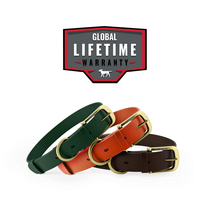 Tuff Pupper Classic Heavy Duty Dog Collar | 10x Stronger Than Leather | 100% Waterproof & Odor Proof Dog Collar | Tough Rust-Proof All Metal Hardware Medium (15-19" Neck) Forest Green Medium (15 - 19" Neck) - BeesActive Australia