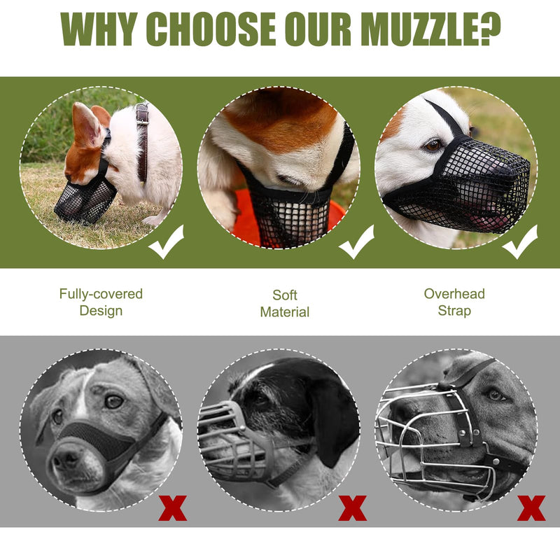 Muzzle for dogs, adjustable puppy muzzles, muzzle for medium dogs, adjustable muzzle for dogs, suitable for medium dogs, poison bait protection, dog muzzles for dogs, prevents biting, chewing, barking - BeesActive Australia