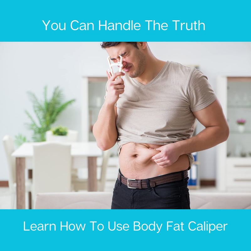 Body Fat Caliper - Skinfold Caliper - Check Your Fat Percentage at Home without Anyone's Help - Body Fat Charts and Instructions Included - BeesActive Australia