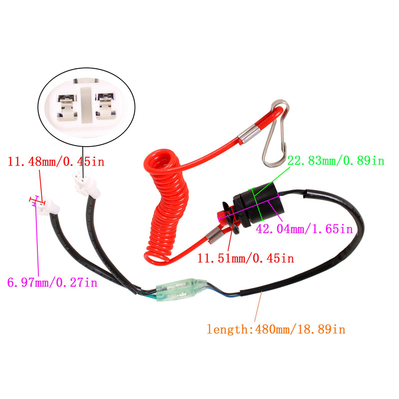 Boat Engine 37820-93J94 37820-93J95 Emergency Kill Switch Assy for Suzuki Outboard Motor