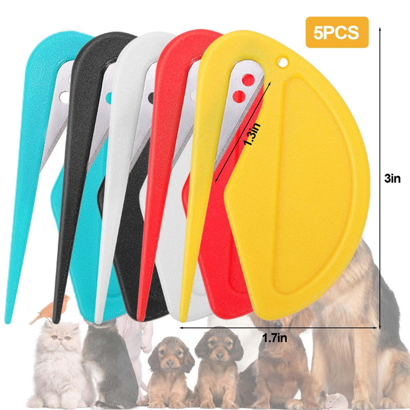 5 Pcs Knotting Comb Pet Grooming Tool, De Knotting Comb for Dog,Cats,2024 Multifunctional Pet Hair Shedding Tool Supplies for Removing Tangled and Loose Hair 5 pcs - BeesActive Australia