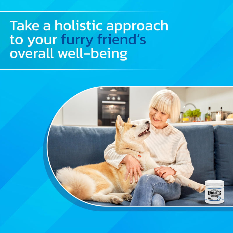 Probiotics for Dogs and Cats - Vet Formulated Pet Prebiotic & Enzyme Powder for Digestive, Gut & Immune Health - 1600 Servings (400 g) 400 g - PawsPlanet Australia
