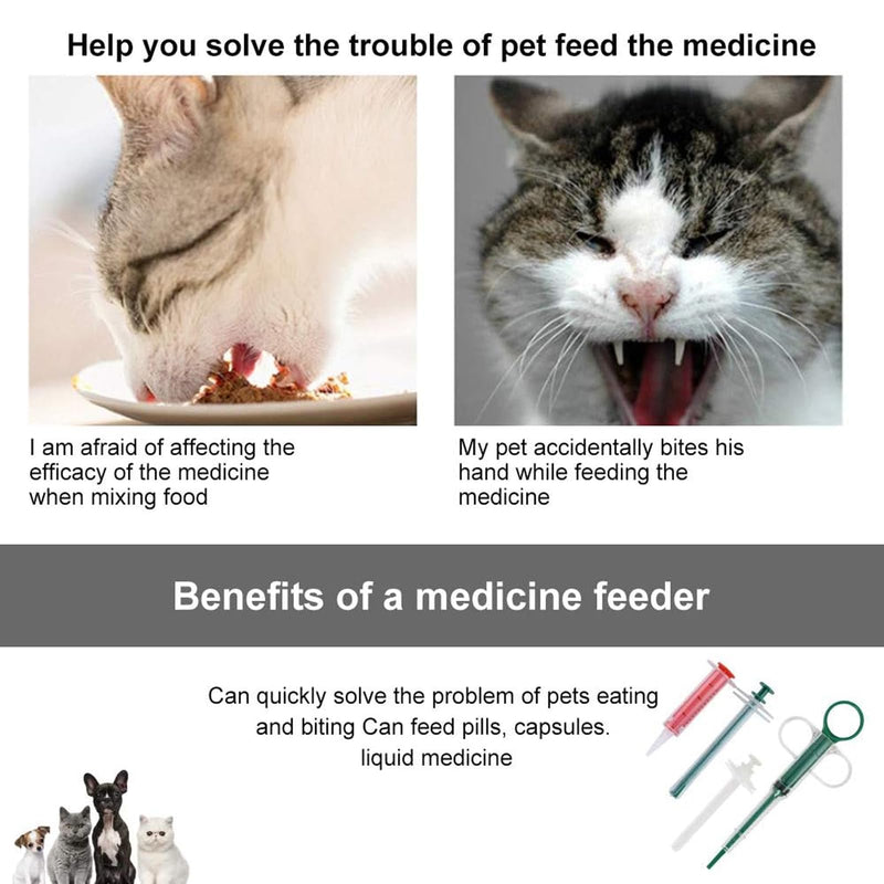ElevaPulse 3-piece cat tablet dispenser - easy and safe administration of tablets for cats and small pets - BeesActive Australia