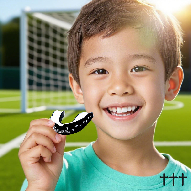 6 Pcs Cross Mouth Guards Christian Teeth Armor Sport Game Guard Religious Mouthguards for Boxing, Football, Basketball, Baseball, MMA, Rugby and All Contact Sports - BeesActive Australia