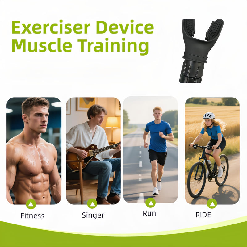Portable Lung Capacity & Ab Trainer - Adjustable Resistance Breathing Exerciser for Core Strength, Swimming, Martial Arts | Medical-Grade Silicone, Compact Design with Flow Control Valve Black