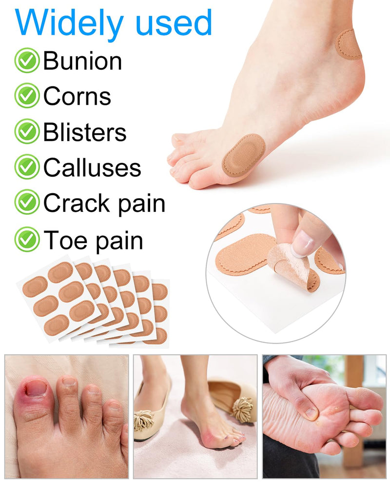 36Pcs Bunion Pain Relief Pads to Wear with Shoes, Self-Adhesive Bunion Protector Pad Corn Cushions for Women Men to Reduce Friction and Pressure