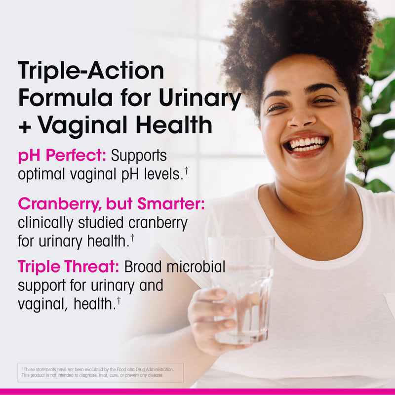 vH essentials Probiotics with Prebiotics,60 Capsules (3 Pack) | Cranberry & Vitamin C, Vaginal Probiotics Support Gut Balance, Vaginal Health & Urinary Tract Health for Women