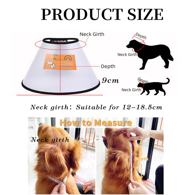 Pack of 2 Cat Neck Brace, Neck Brace for Dogs, Pets, Protective Collar, Cone Collars Made of Plastic, Lightweight Elizabethan Collar, Cone Adjustable Neck Brace for Cats, Small Dogs - BeesActive Australia