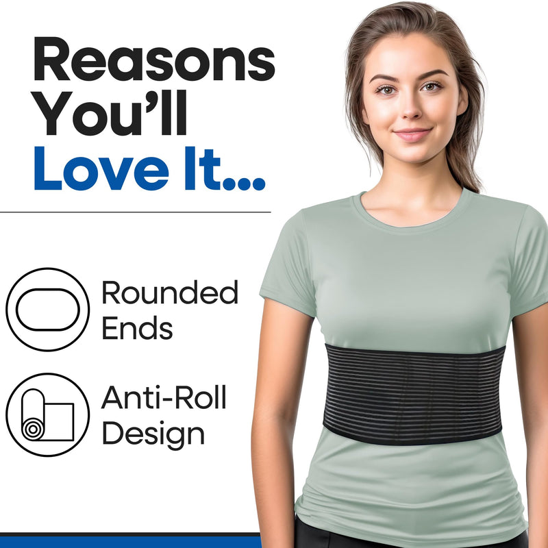 Rib Brace Rib Wrap | Chest Binder to Reduce Pain | Chest Compression Support Belt l Help Muscle Injuries, Bruised Ribs | Breathable Wrap Brace for Costochondritis Pain Relief Fits Women Men (XXL - Black - 52 Inch) XXL - (49" to 62") - BeesActive Australia