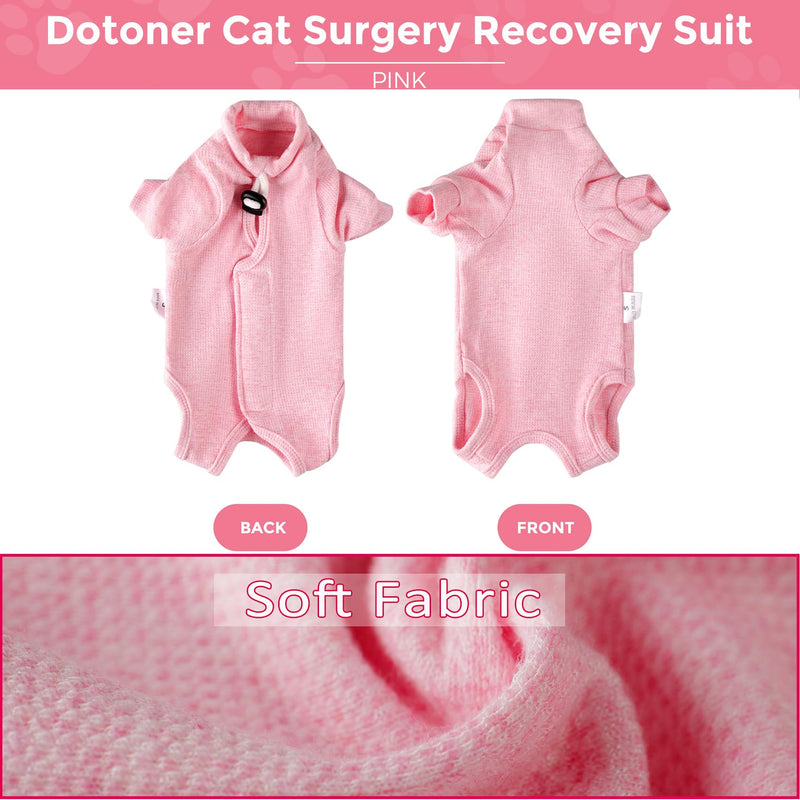 Dotoner cat bodysuit after surgery cat bodysuit for cats surgery cat clothing neck collar alternatives for cats dogs cat suit after surgery anti-leak suit cat pajamas M pink - BeesActive Australia