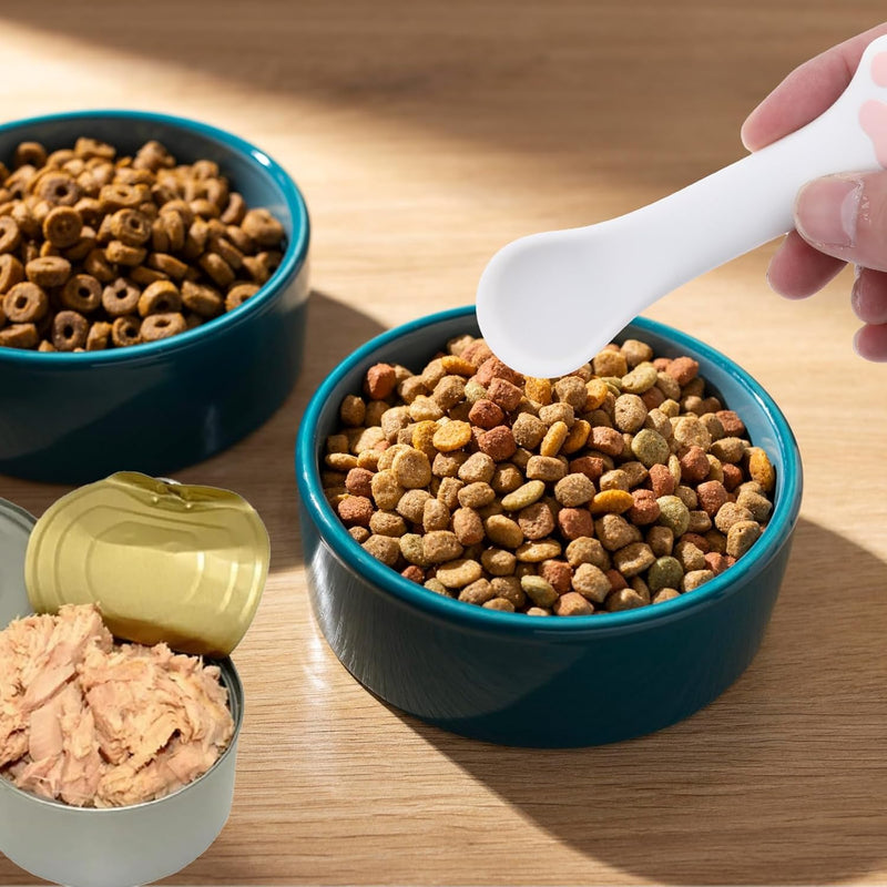 TIESOME Cat Food Spoon Cat Can Opener, Set of 2 Cat Food Spatula Paw Shape Cat Spoons for Food Cute Silicone Pet Food Spoon Dog Food Can Cover Opener Mini Cat Treat Spoon for Wet or Dry - BeesActive Australia