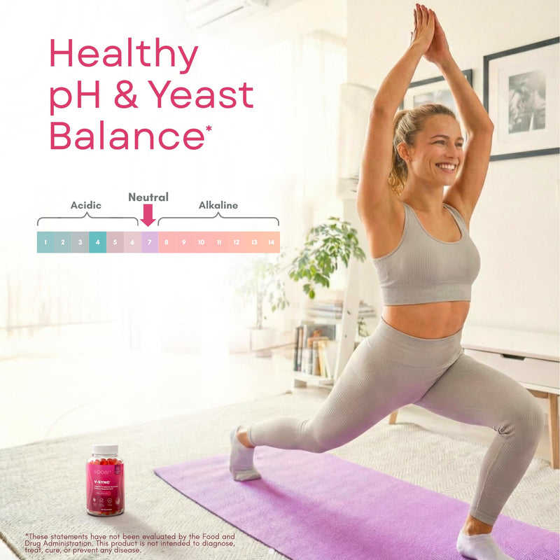 SOON+ Feminine Balance Gummies for Women, V-Sync Pineapple Probiotics | For pH Balance Support, Vaginal, Urinary, Immune, Digestive Wellness with Bacillus Coagulans, Cranberry, VitaminC, 60 Gummies