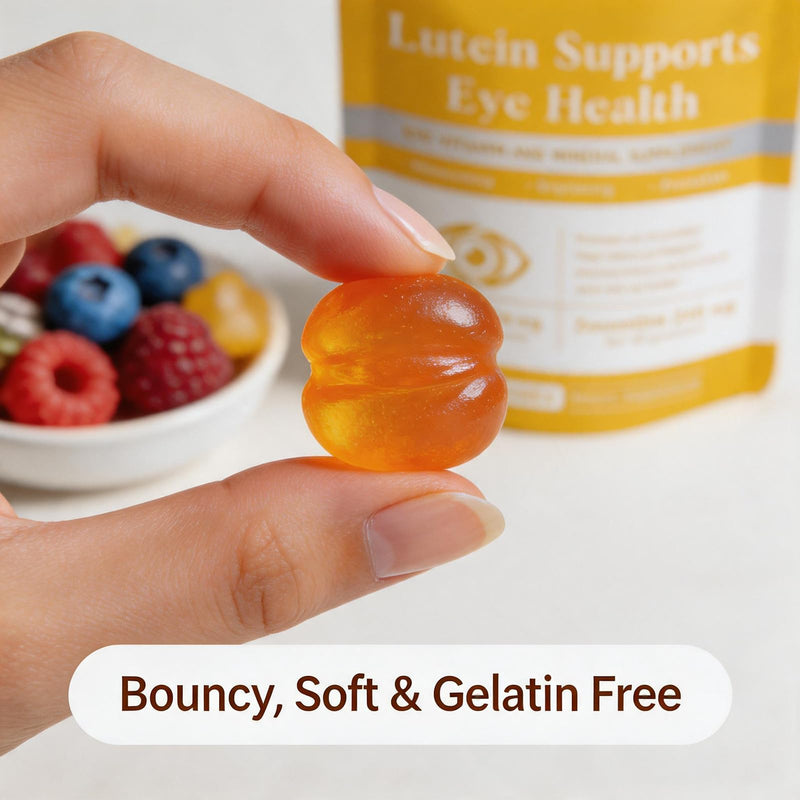 Lutein & Zeaxanthin Gummies for Adults - Eye Health Support with 20mg Lutein, 4mg Zeaxanthin, Vitamin A, C & E - Natural Flavored Chewable Gummies - 60 Count Dietary Supplement