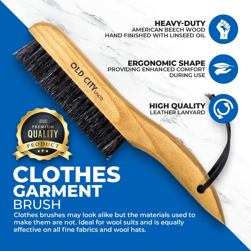 Clothes Brush Garment Brush-USA-Lint Brushes for Clothes, Lint Remover for Clothes 100% Boar Bristle Men's Wool Suit Brush, Suede, Furniture and Upholstery, Hat Brush - BeesActive Australia