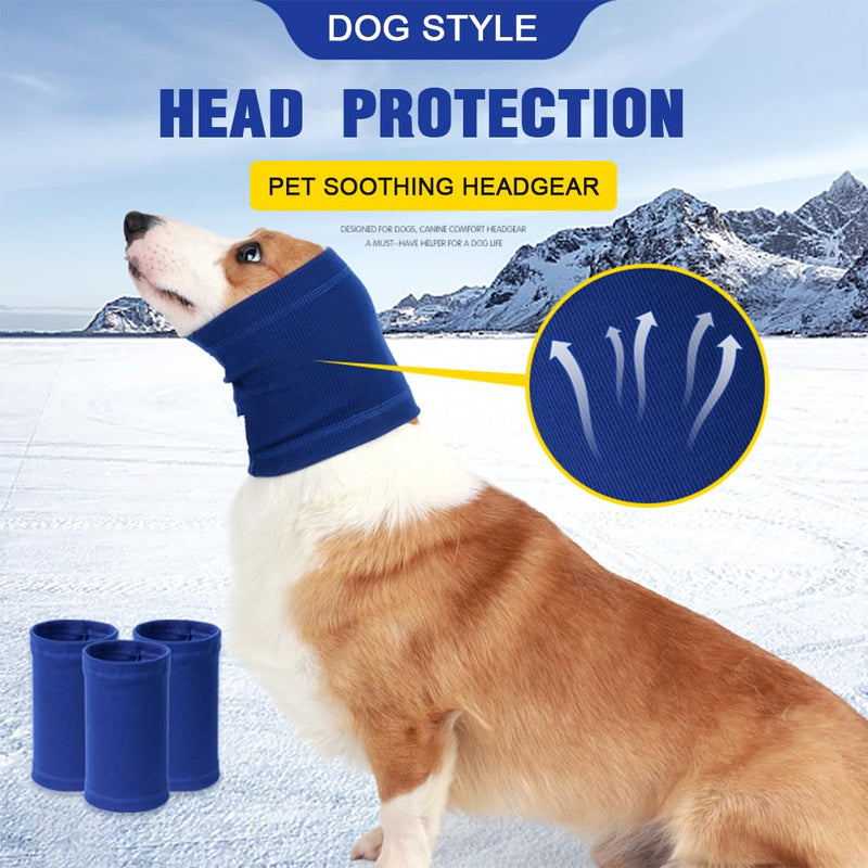 LZKHEH Low Noise: Soothing Ear Muffs for Dogs - Noise Protection, Grooming, Bathing - Ear Flaps, Hoodie - Size M in Blue. - BeesActive Australia