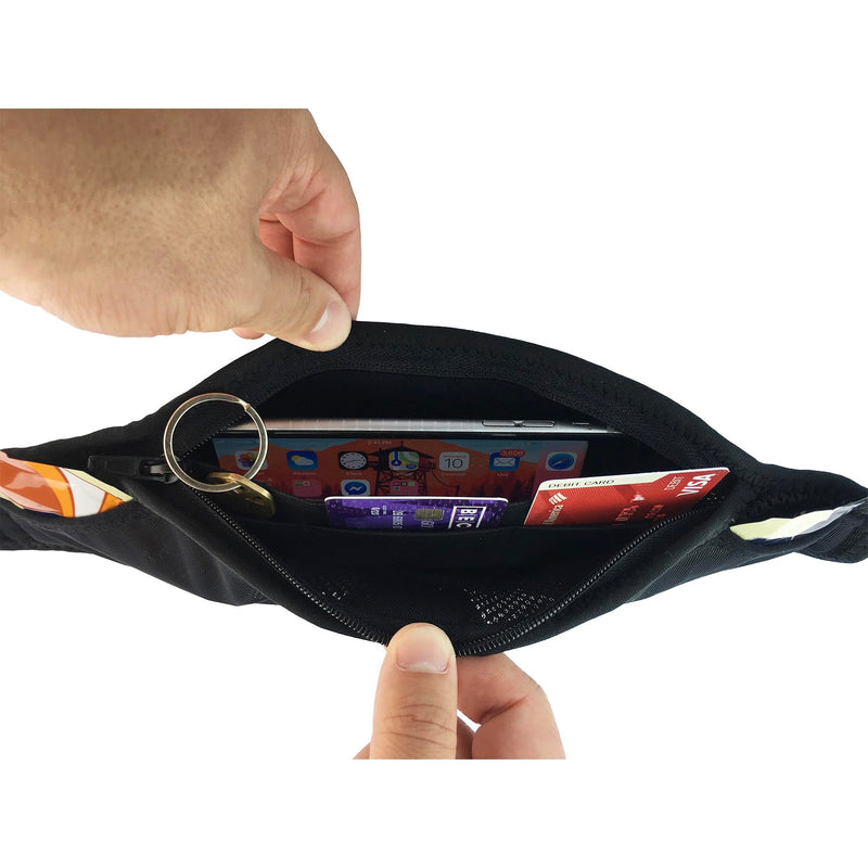 Amphipod AirFlow Endurance Waistpack, Bounce Free Runners Storage Fanny Pack Waist Bag for Running, Jogging, Men & Women One Size Black