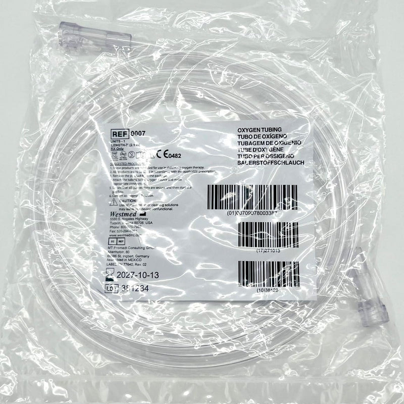 Oxygen Supply Tubing - 7' Clear - 5 Pack (Westmed 0007) 7 Foot (Pack of 5) - BeesActive Australia