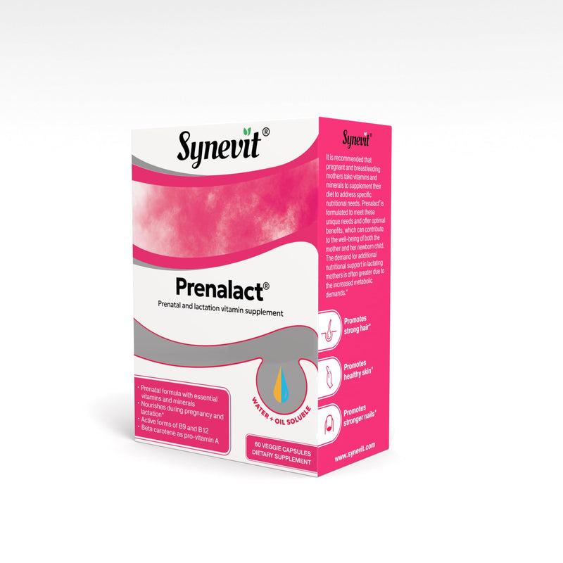Prenalact®: Prenatal & Lactation Supplement | 19 Essential Vitamins & Minerals for Pregnancy & Breastfeeding | Supports Mother & Baby | 60 Capsules