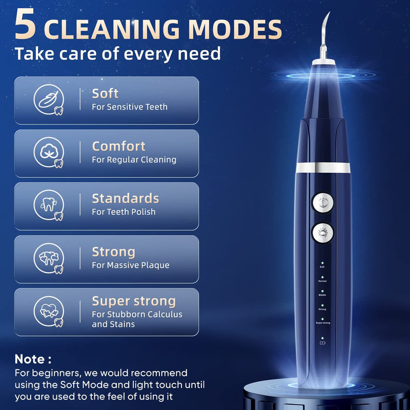 Plaque Remover for Teeth - Tartar Remover for Teeth, Dental Calculus Remover Teeth Cleaning Kit Blue - BeesActive Australia
