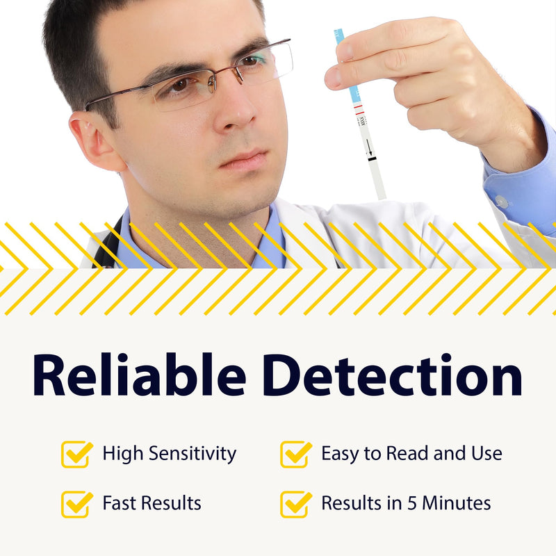 Xylazine Test Strips, Quick, Reliable & Easy-to-Use Drug Test Kit for Home Medical Testing on Pills, Powder & Residue, 5-Pack Test Strips with Scoop 1