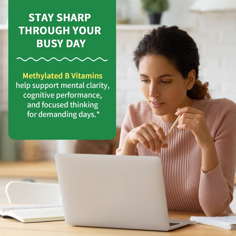 Methylated B Complex Liquid Drops for Energy & Focus Support, 2 Fl Oz | Active B Vitamins with L-5-MTHF Folate, Methylcobalamin B12 & B6, Vegan Mango Flavor 2 Fl Oz (Pack of 1)