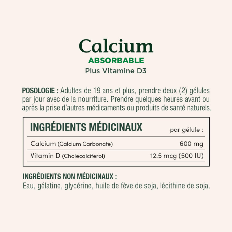 Nature's Bounty Absorbable Calcium 1200mg plus Vitamin D3 1000IU 200 count